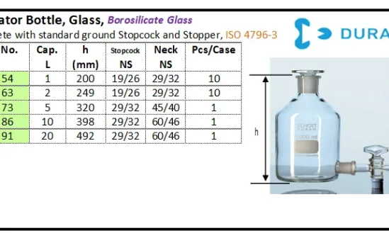 GLASSWARE Aspirator Bottle aspirator bottle glass