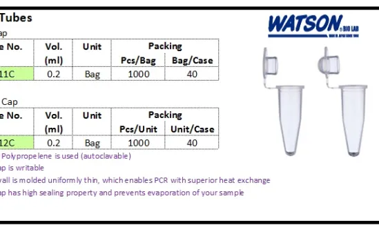 PIPETTOR & TIPS PCR Tubes pcr tubes